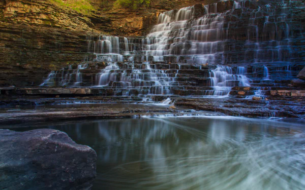 Canada waterfall nature Albion Falls HD Desktop Wallpaper | Background Image