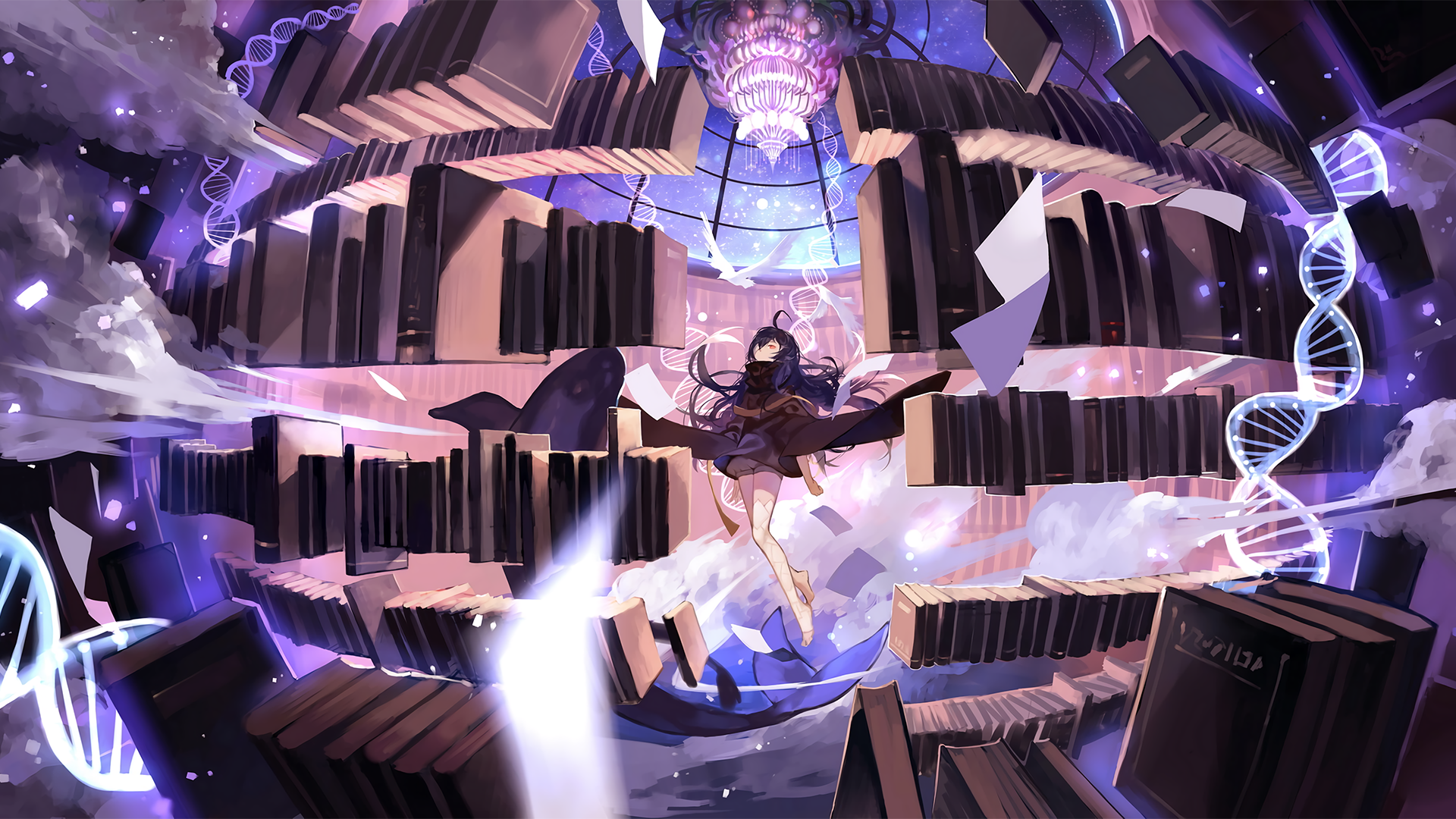 Download Anime Pixiv Fantasia T HD Wallpaper by 皇♦小J