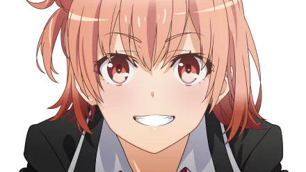 A vibrant HD wallpaper featuring Yui Yuigahama from the anime My Teen Romantic Comedy SNAFU, showcasing her cheerful expression and lively personality.