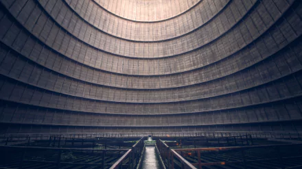Belgium cooling tower man made ruin HD Desktop Wallpaper | Background Image