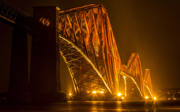  Lighted Gold Bridge at Night