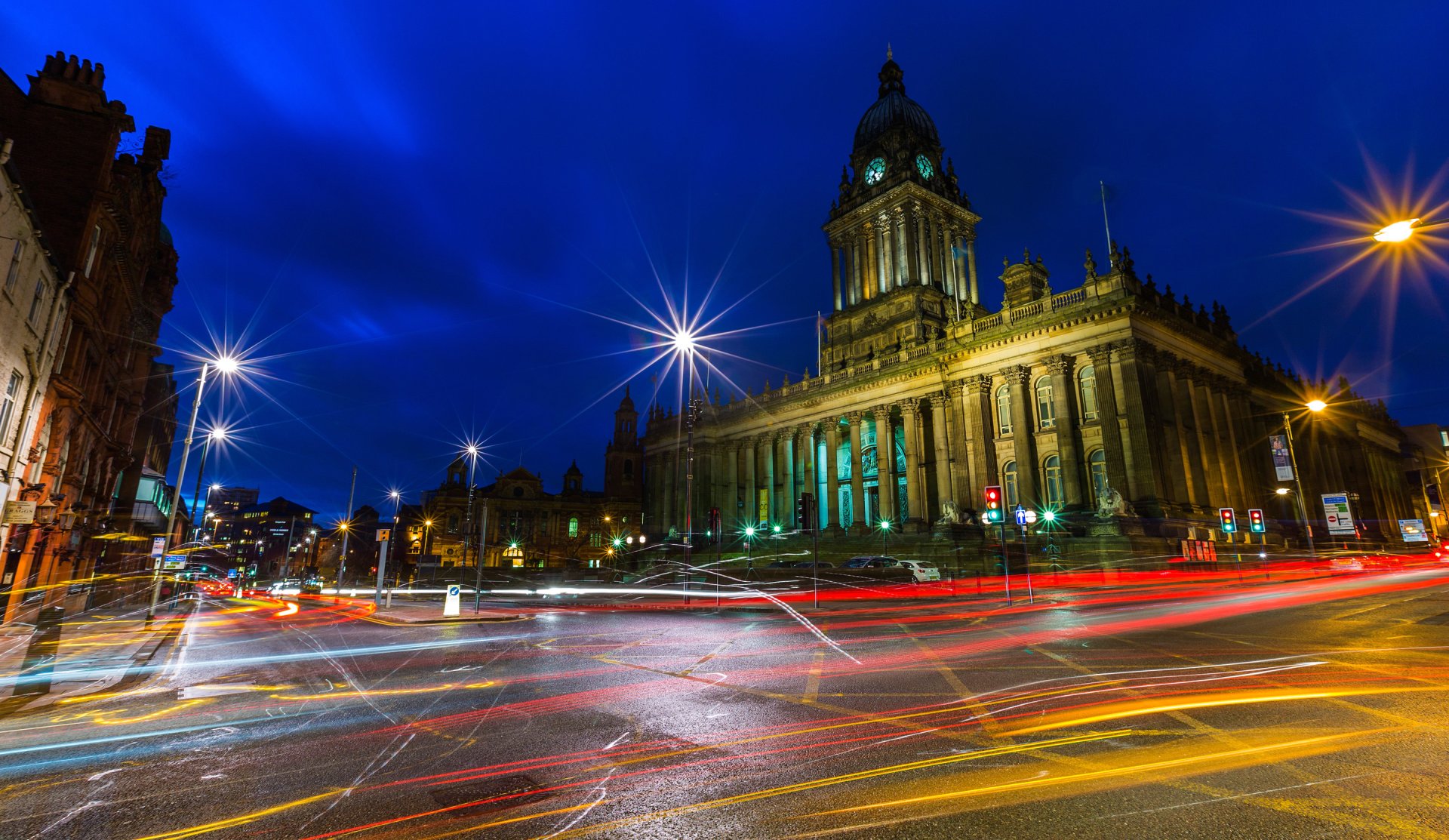 Download Building Time Lapse Light Night Street Tower England Leeds Man ...