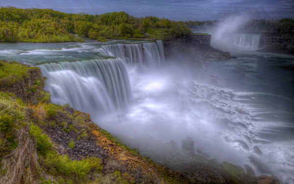 Niagara Falls at Night HD Wallpaper