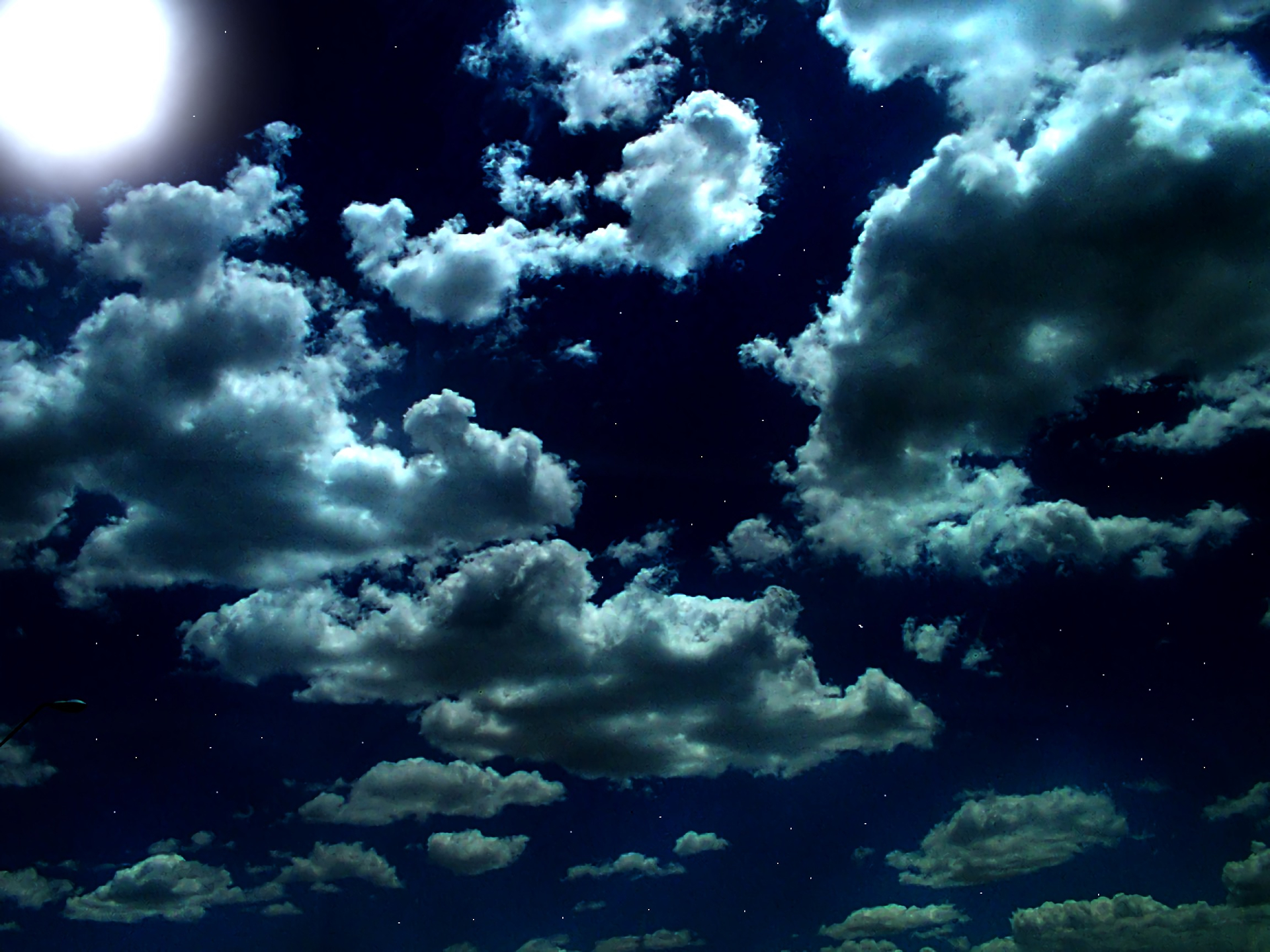 Serene Blue Night Sky With Luminous Clouds HD Nature Wallpaper Serene Blue Night Sky With Luminous Clouds HD Nature Wallpaper