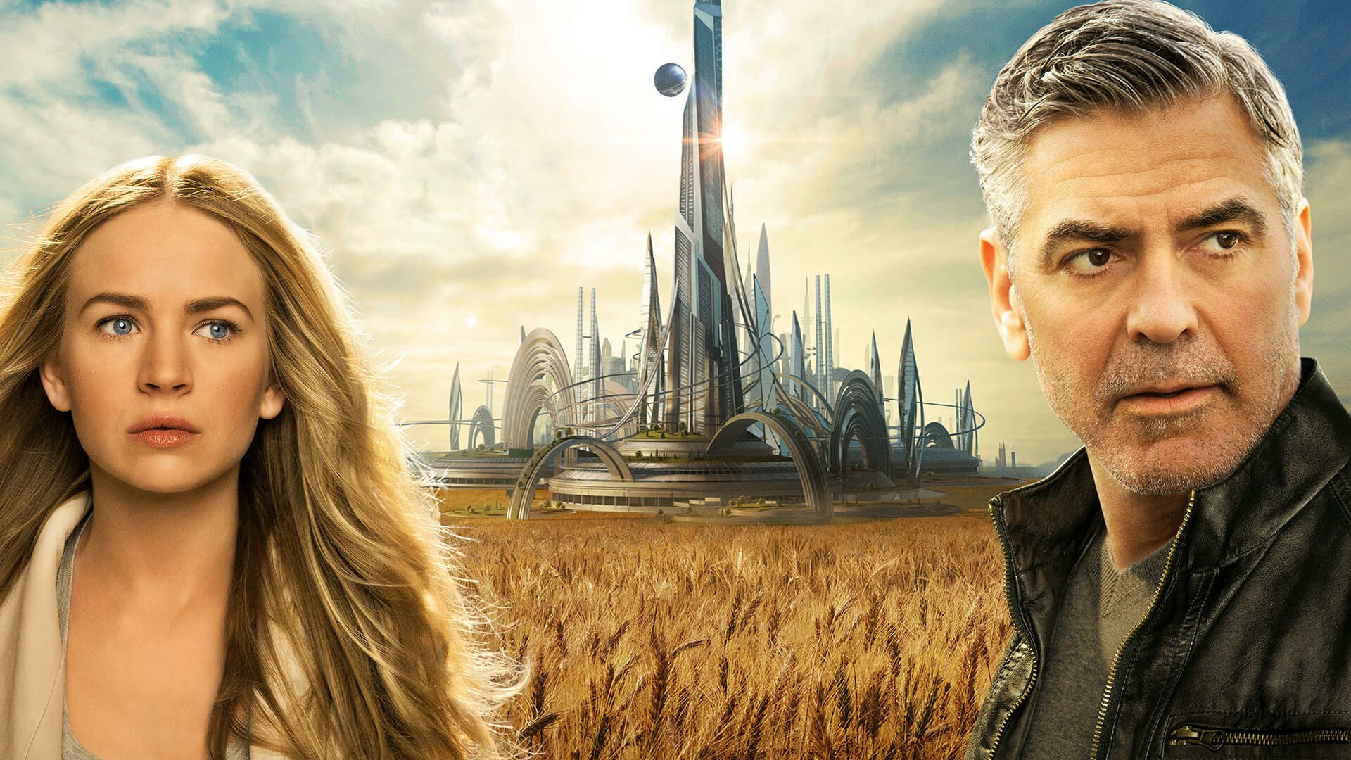 Download George Clooney Brittany Robertson Movie Tomorrowland HD Wallpaper