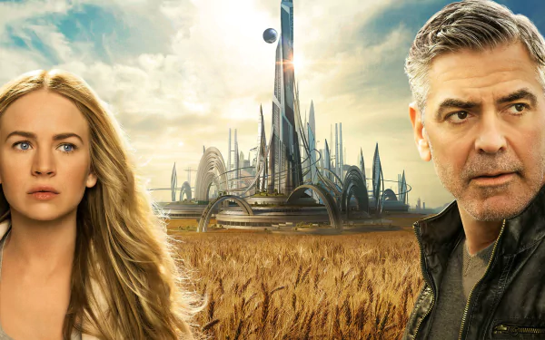 George Clooney Brittany Robertson movie Tomorrowland HD Desktop Wallpaper | Background Image