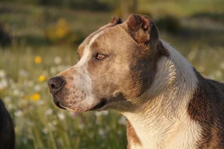 close-up head dog pit bull Animal american pit bull terrier HD Desktop Wallpaper | Background Image