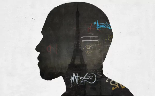 Eiffel Tower graffiti music Kanye West HD Desktop Wallpaper | Background Image