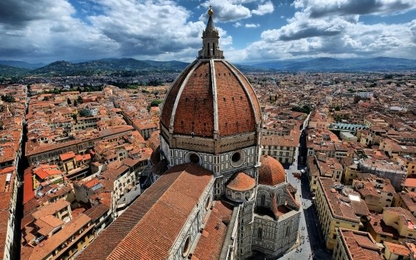 Religious Florence Cathedral Cathedrals Florence Cathedral Italy Dome Building City Cityscape HD Wallpaper | Background Image