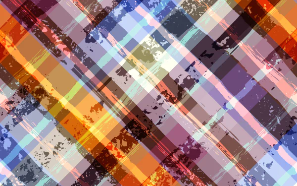 An abstract background featuring vibrant colors and intersecting lines, creating a dynamic plaid pattern. This image serves as a striking 4K Ultra HD desktop wallpaper.