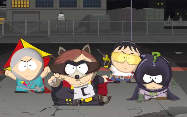 The Coon (South Park) Kenny McCormick Stan Marsh Eric Cartman Kyle Broflovski video game South Park: The Fractured But Whole HD Desktop Wallpaper | Background Image
