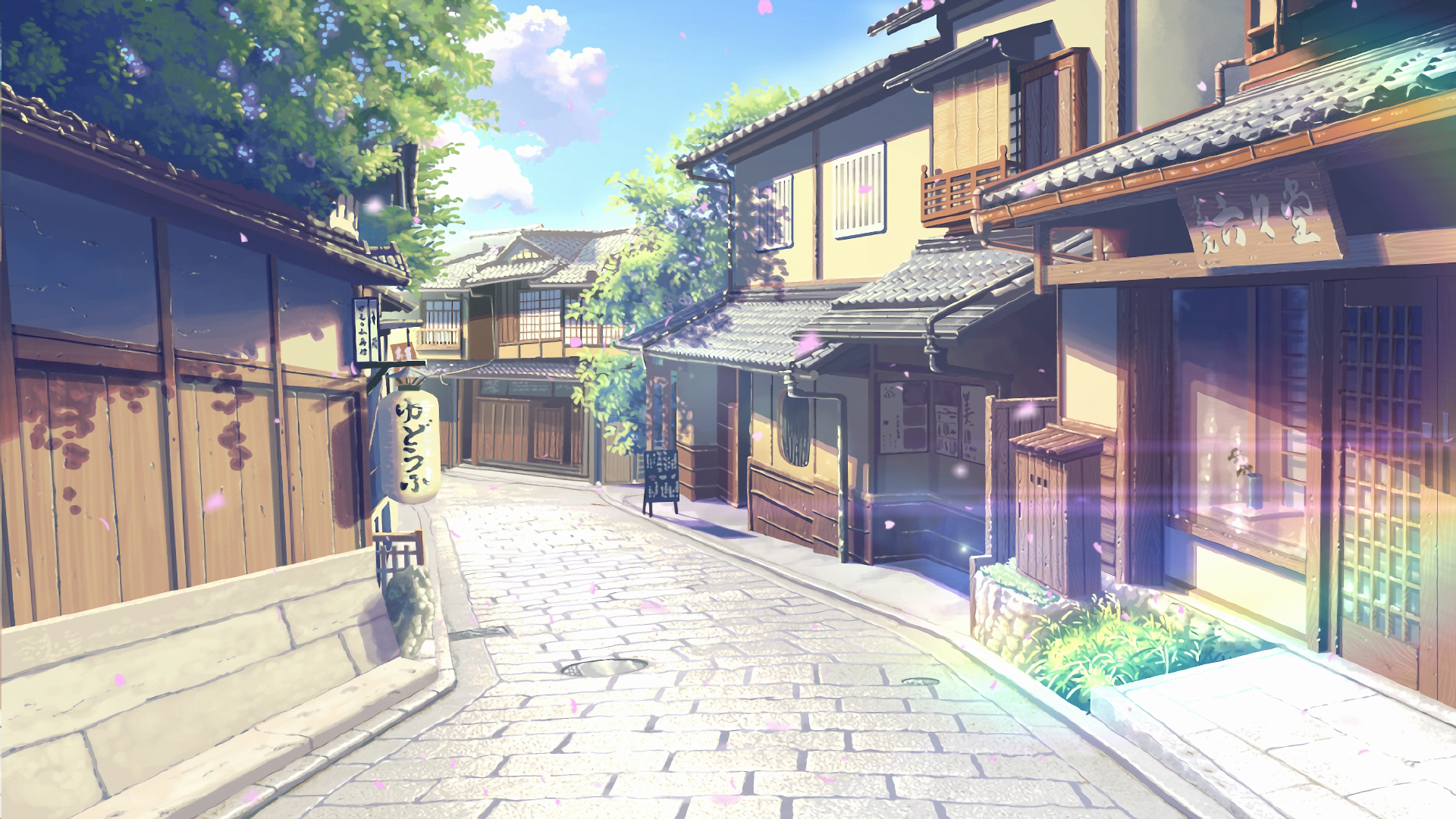 Japan street in anime style