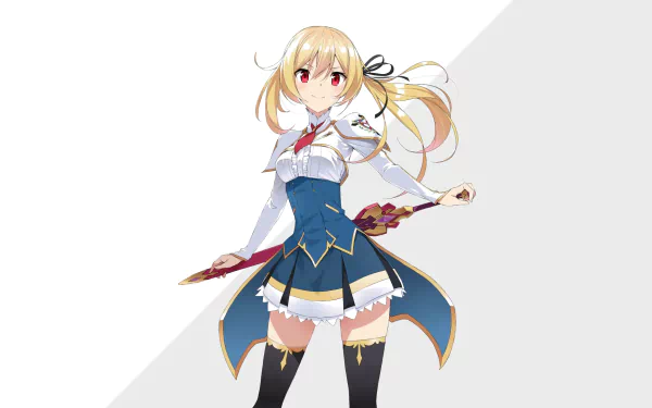 HD wallpaper featuring Lisesharte Atismata from the anime Saijaku Muhai no Bahamut (Undefeated Bahamut Chronicle), showcasing her striking character design and vibrant colors.