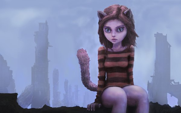 Anime Girl Cat Girl Furry HD Wallpaper | Background Image