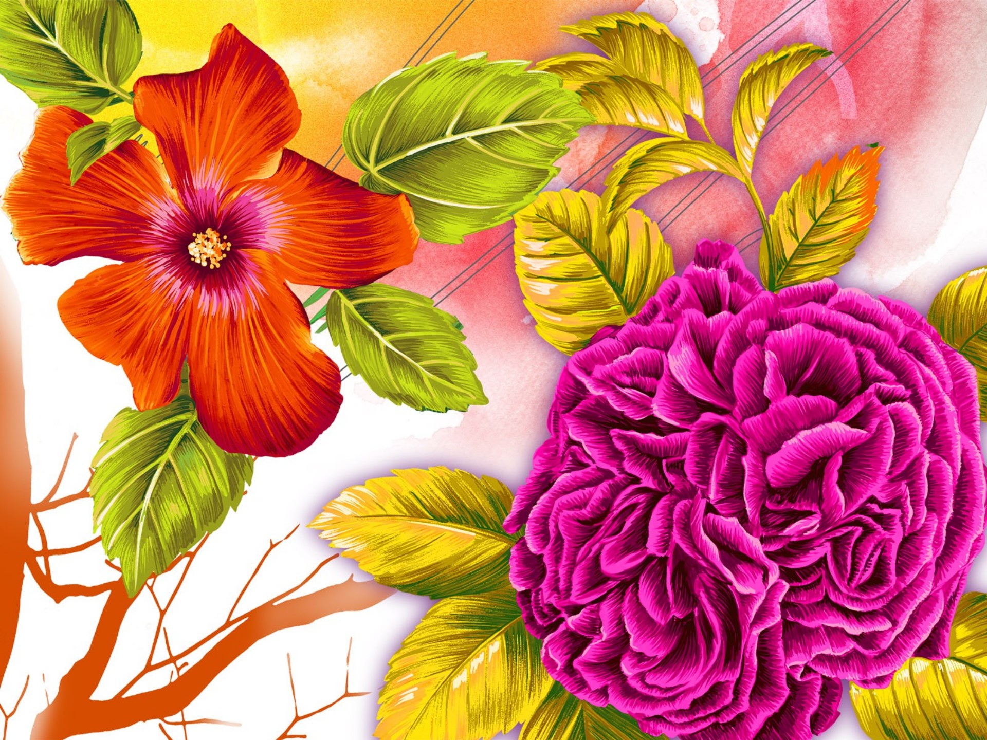 Artistic Flower HD Wallpaper