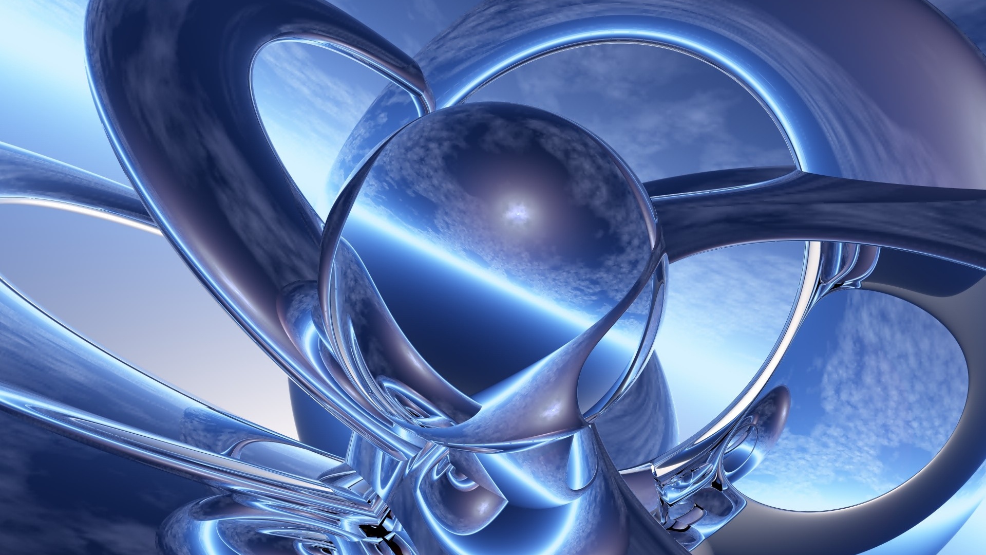 Download Cloud Sky Circle Abstract Shapes HD Wallpaper