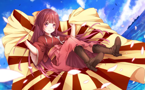 Kamikaze (Kancolle) Anime Kantai Collection HD Desktop Wallpaper | Background Image