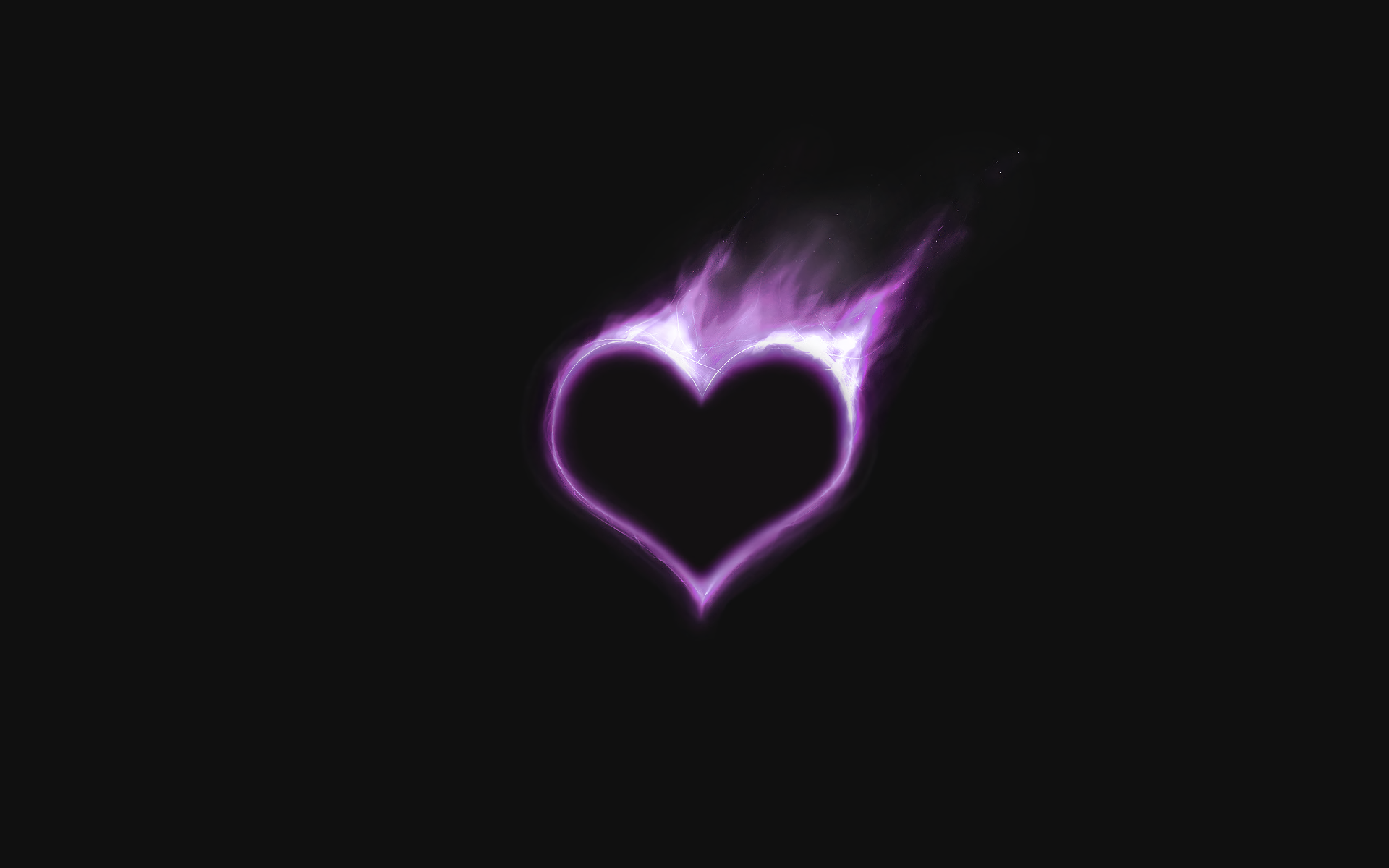 Purple flaming heart