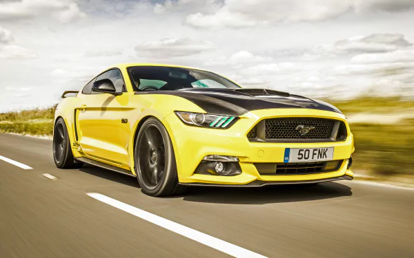 yellow car car muscle car Ford Ford Mustang vehicle Ford Mustang GT HD Desktop Wallpaper | Background Image