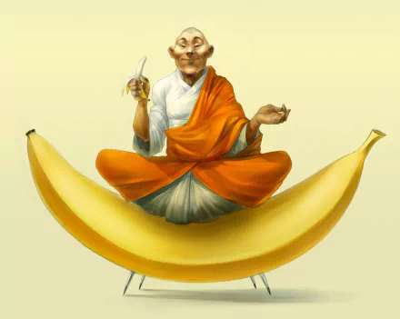  A buddha and a banana by zalas