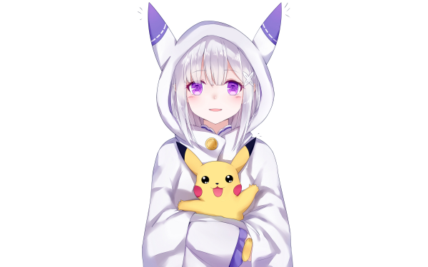 Anime Crossover Emilia Pikachu Re:ZERO -Starting Life in Another World- Pokémon HD Wallpaper | Background Image