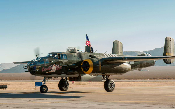 airplane air force warplane bomber aircraft military North American B-25 Mitchell HD Desktop Wallpaper | Background Image