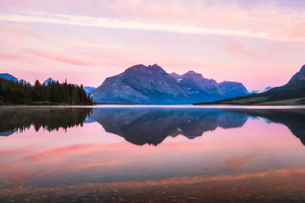reflection lake mountain nature glacier national park HD Desktop Wallpaper | Background Image