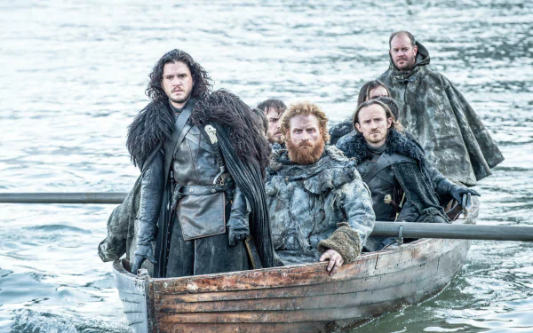 Dolorous Edd Tormund Giantsbane Kristofer Hivju Kit Harington Jon Snow TV Show Game Of Thrones HD Desktop Wallpaper | Background Image