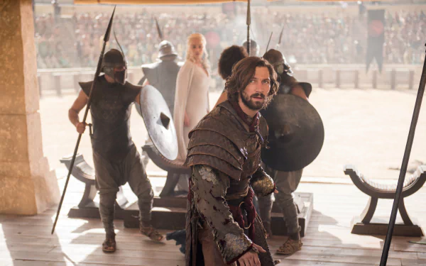 Daenerys Targaryen Emilia Clarke Michiel Huisman Daario Naharis TV Show Game Of Thrones HD Desktop Wallpaper | Background Image