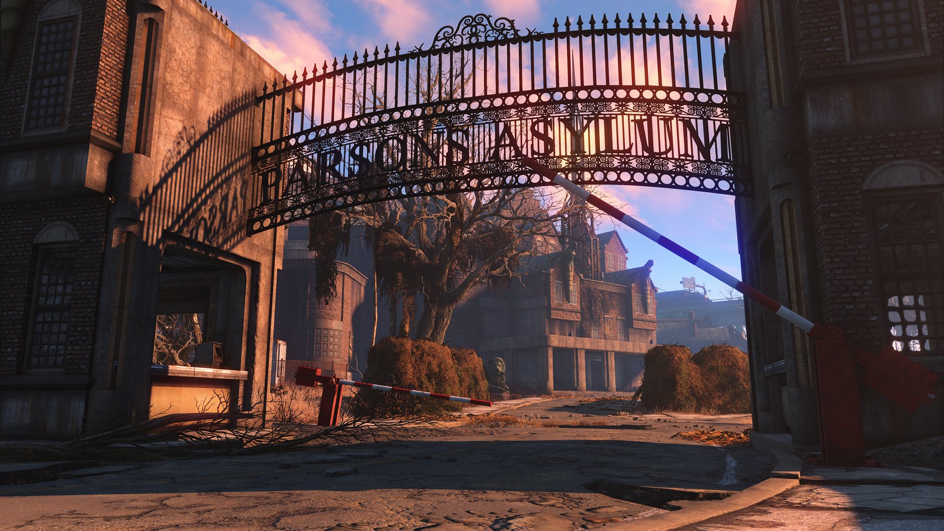 Fallout 4 HD Wallpaper — Wasteland Gate at Dusk | 1920x1080 | Wallpaper ...