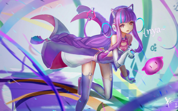 Video Game 300 Heroes Headphones Cat Girl HD Wallpaper | Background Image