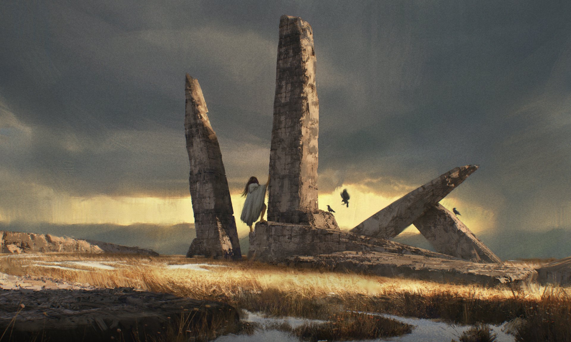 Download Fantasy Ruin HD Wallpaper by Krist Miha