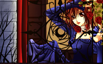 dress flower rose Yuki Kuran Yuki Cross Anime Vampire Knight HD Desktop Wallpaper | Background Image