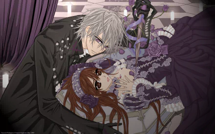 coffin flower Yuki Kuran Zero Kiryu Yuki Cross Anime Vampire Knight HD Desktop Wallpaper | Background Image