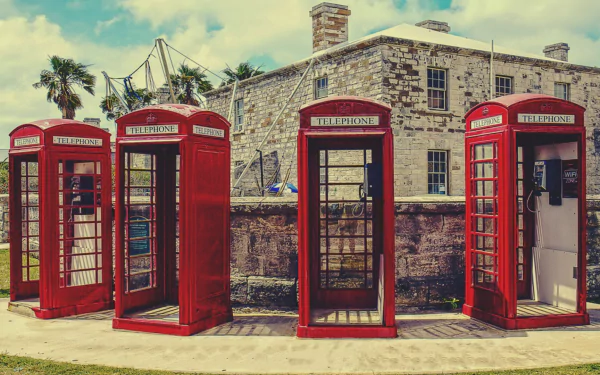 telephone telephone booth photography vintage HD Desktop Wallpaper | Background Image