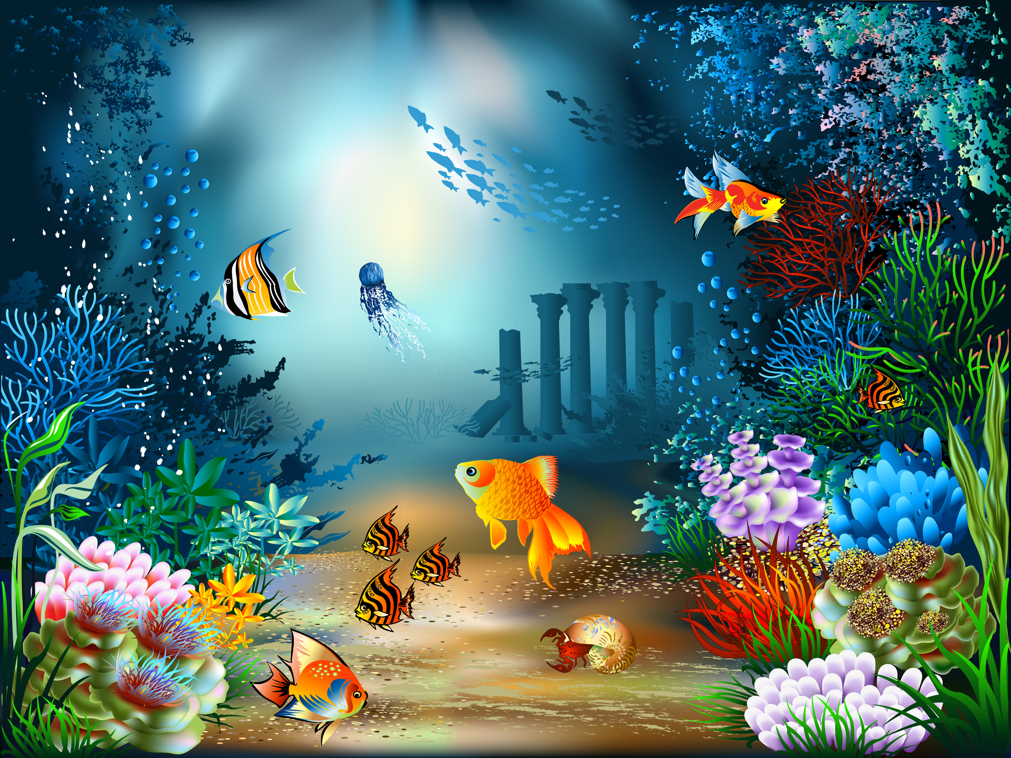 Artistic Underwater HD Wallpaper | Background Image