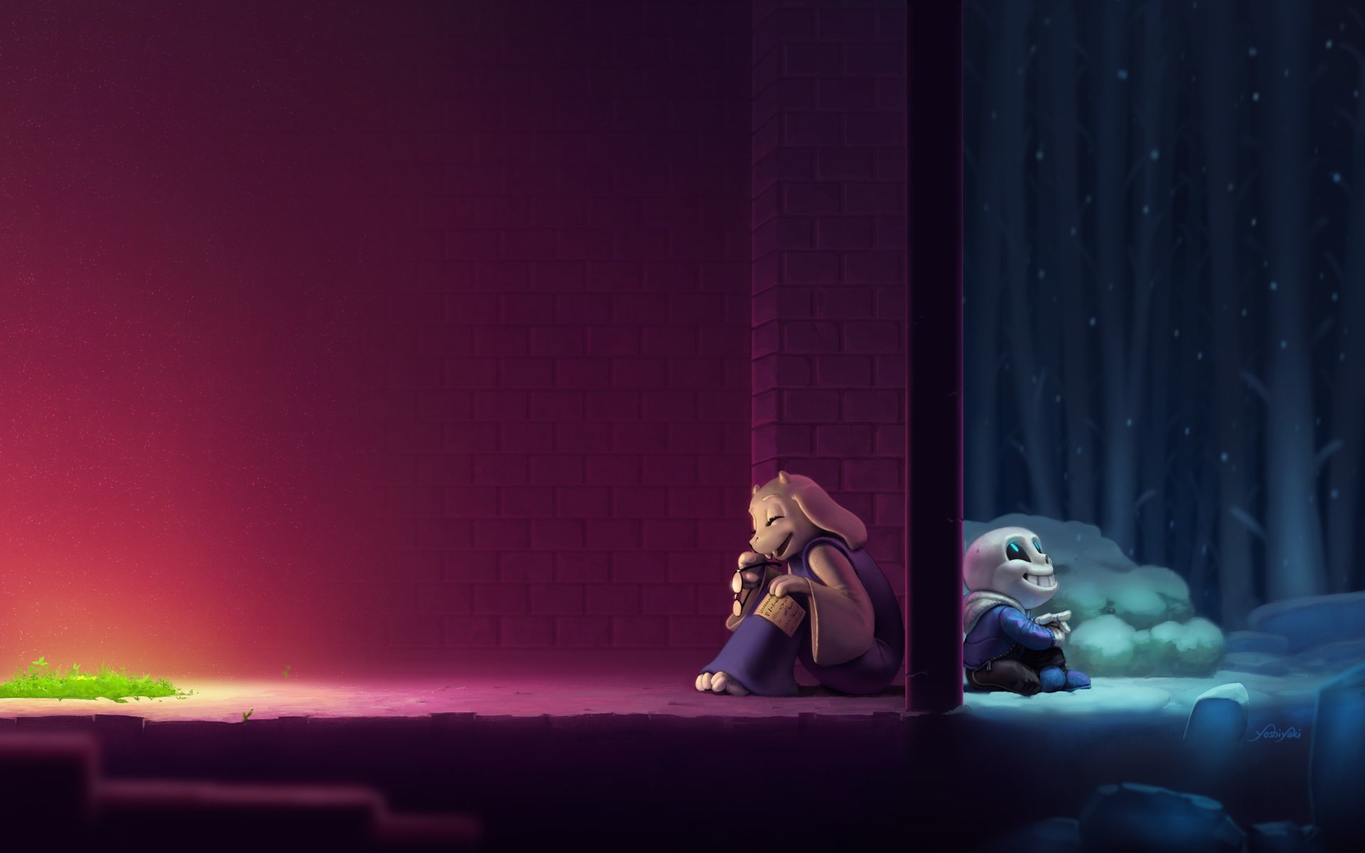 Undertale Toriel And Sans HD Wallpaper By C ssio Yoshiyaki Shibukawa 