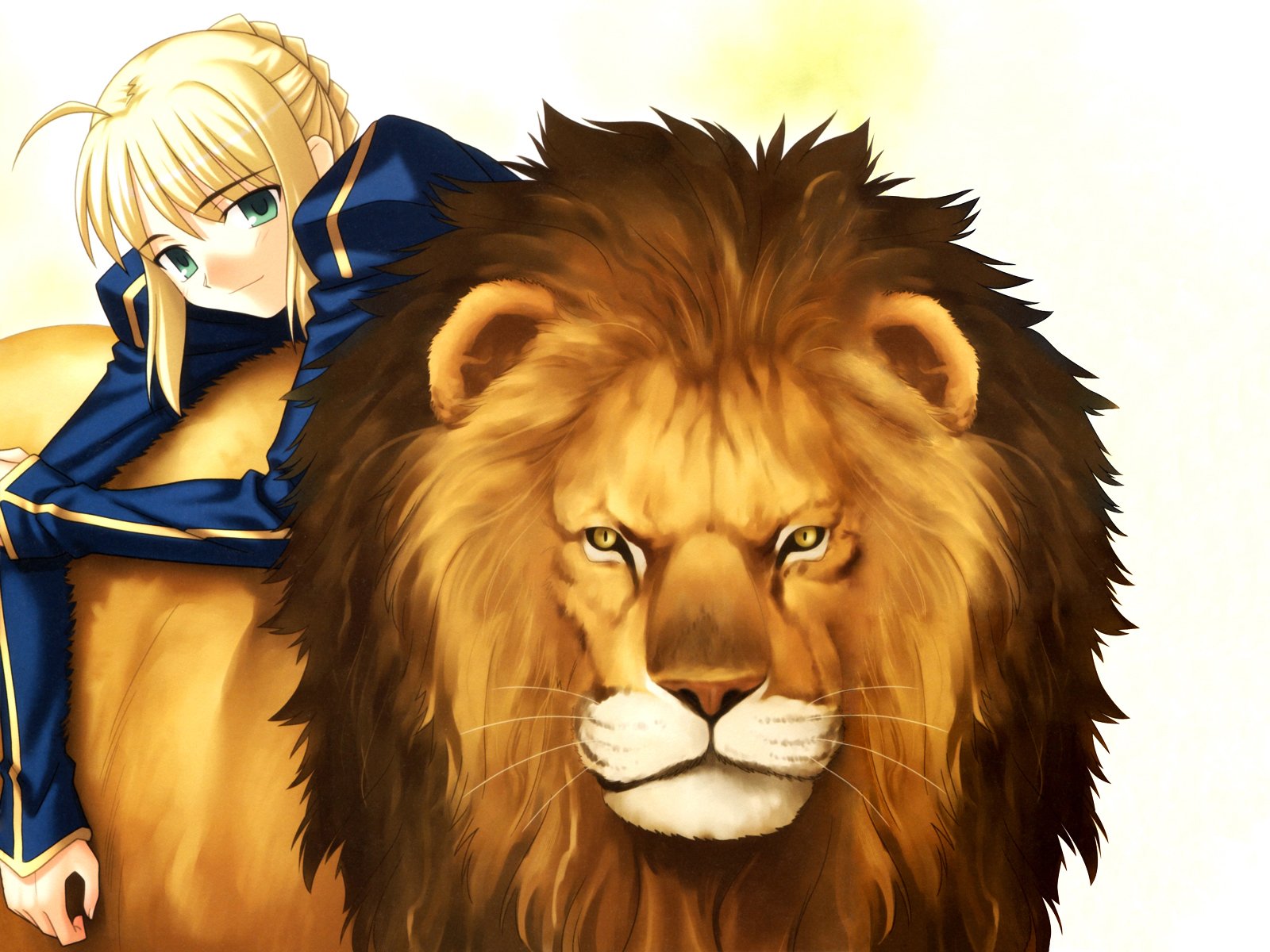 Saber and the Lion: HD Wallpaper from Fate/Stay Night