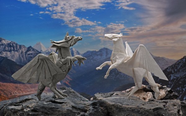 Man Made Origami Dragon HD Wallpaper | Background Image