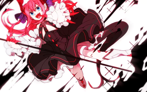 HD PC desktop wallpaper featuring Lancer from Fate/Extra in dynamic anime style with vibrant colors and action pose.