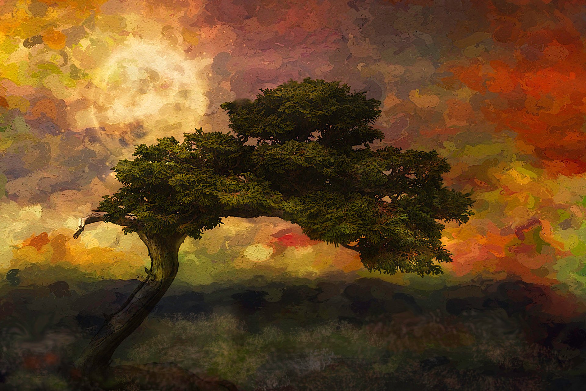 Artistic Tree HD Wallpaper