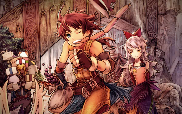 HD PC desktop wallpaper featuring characters from the video game Final Fantasy Tactics, showcasing detailed artwork and vibrant colors from the Final Fantasy series.