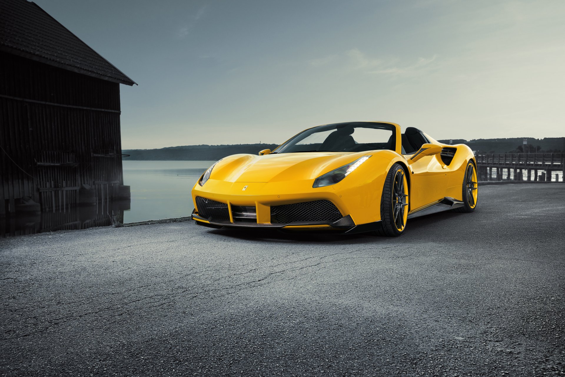 Download Supercar Car Yellow Car Ferrari Ferrari 488 Spider Vehicle Ferrari 488 4k Ultra HD Wallpaper