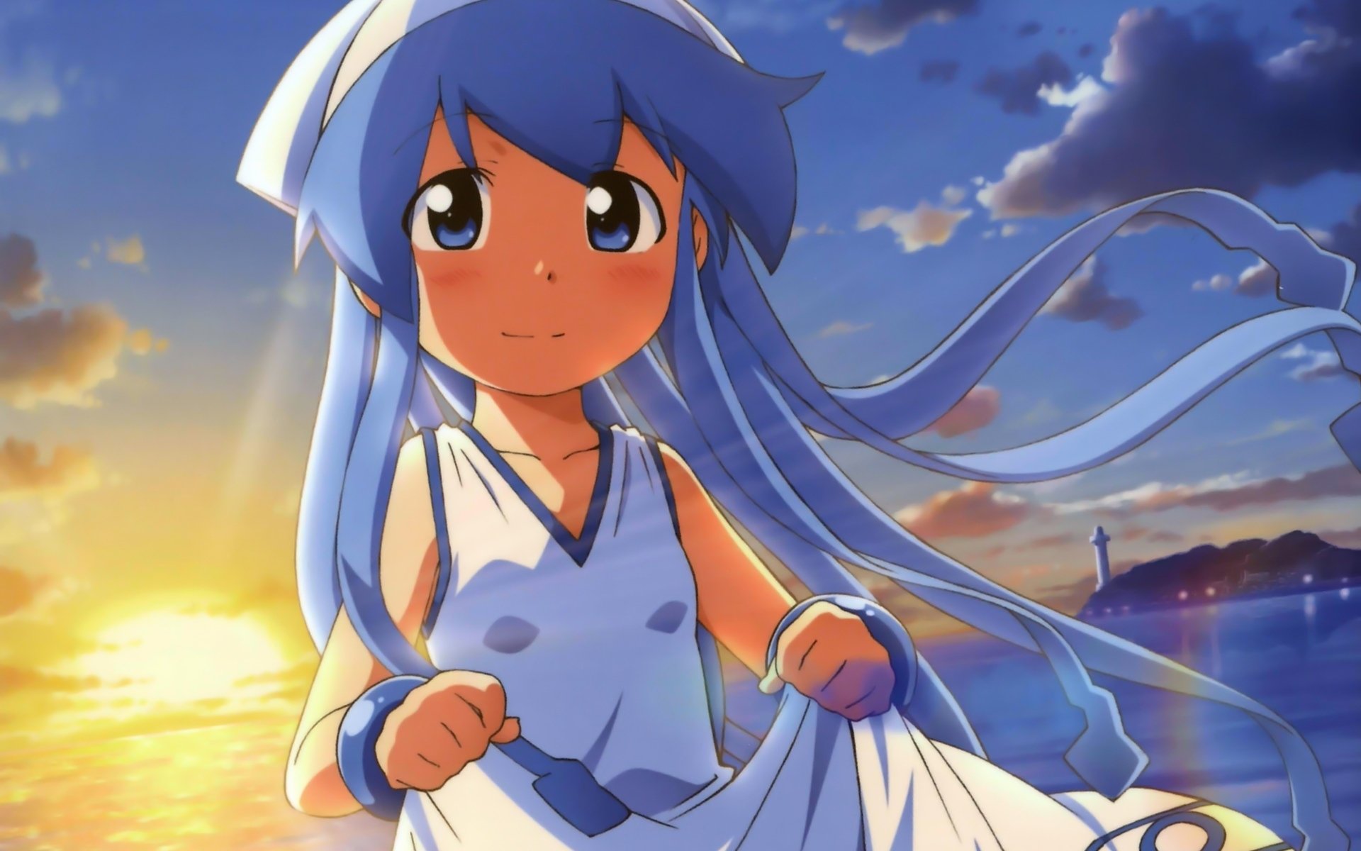 Download Ika Musume Anime Squid Girl HD Wallpaper