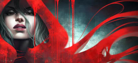 face hood fantasy red riding hood HD Desktop Wallpaper | Background Image