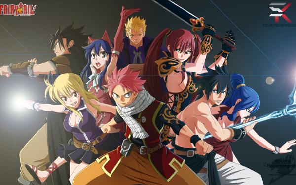 Anime Fairy Tail Natsu Dragneel Lucy Heartfilia Wendy Marvell Erza Scarlet Juvia Lockser Laxus Dreyar Gray Fullbuster Gajeel Redfox HD Wallpaper | Background Image