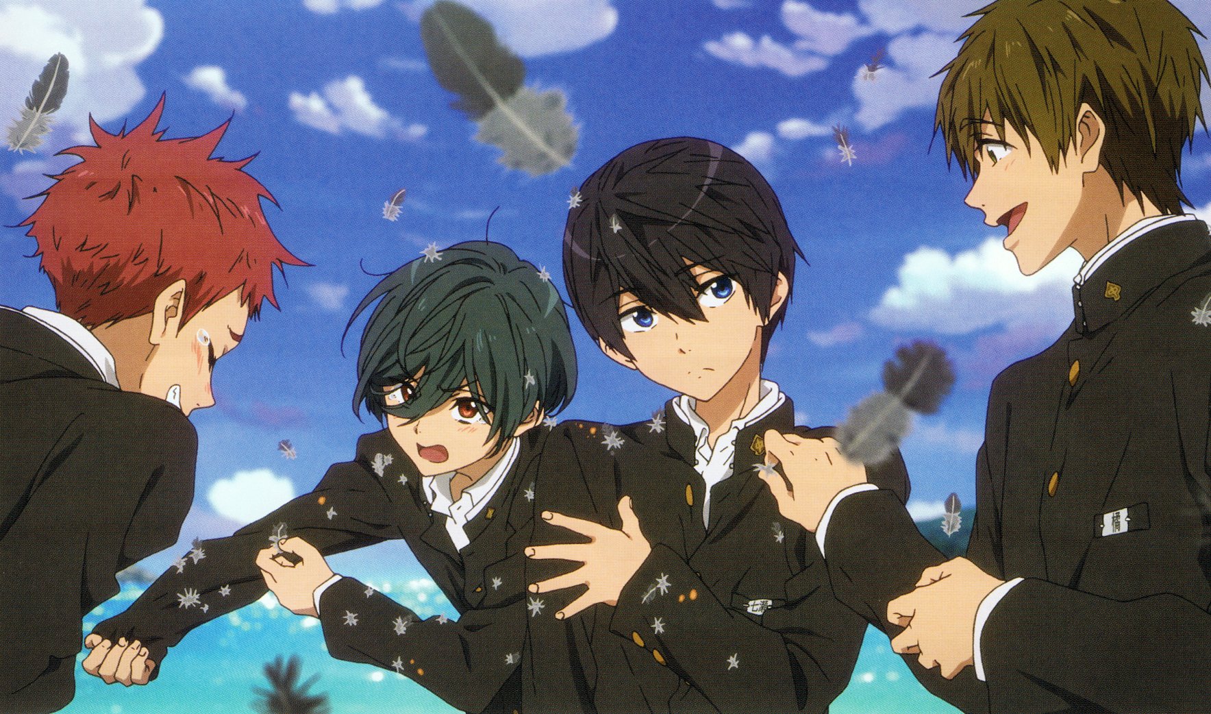 Free! Anime HD Wallpaper – Boys United Under the Blue Sky | 1768x1042 ...