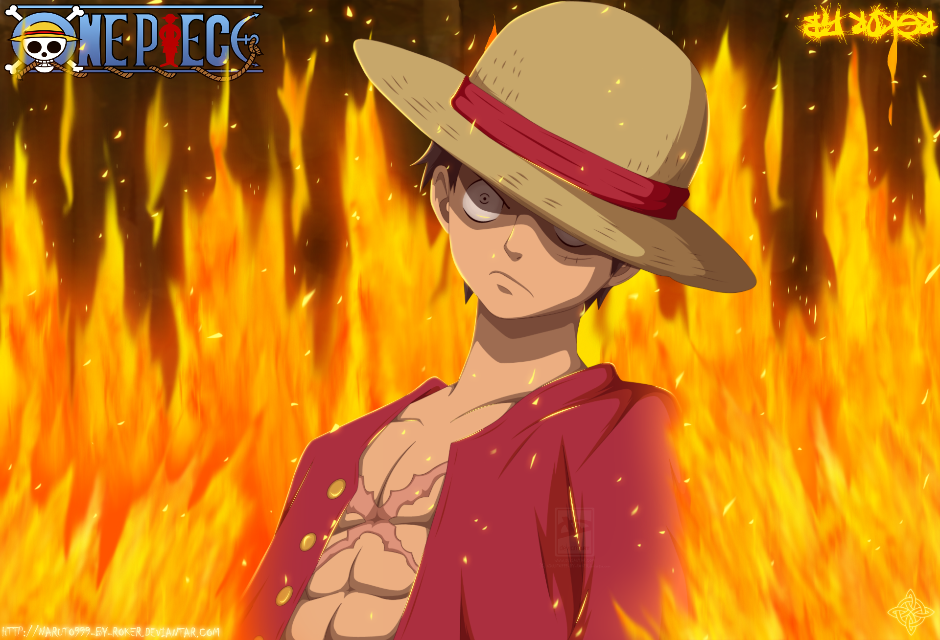 one piece luffy angry wallpaper