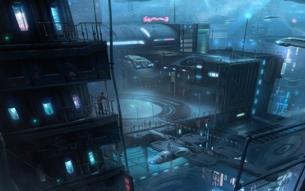 Sci Fi City Vehicle Futuristic City HD Wallpaper | Background Image