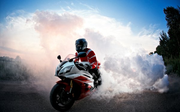 Vehicles Motorcycle Motorcycles Smoke HD Wallpaper | Background Image